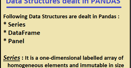 data-w-dash: DATA STRUCTURES DEALT WITH PYTHON'S PANDAS LIBRARY