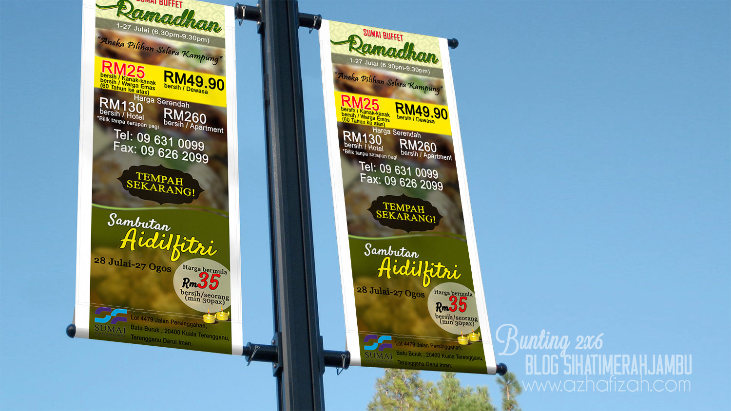 Design Flyers, Banner dan Bunting Buffet Ramadhan 