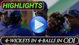 Lasith Malinga Hat-trick | 4-wickets in 4-balls in ODI Highlights