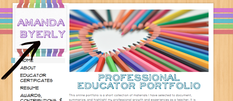 the Take Home Teacher: Online Teacher Portfolio