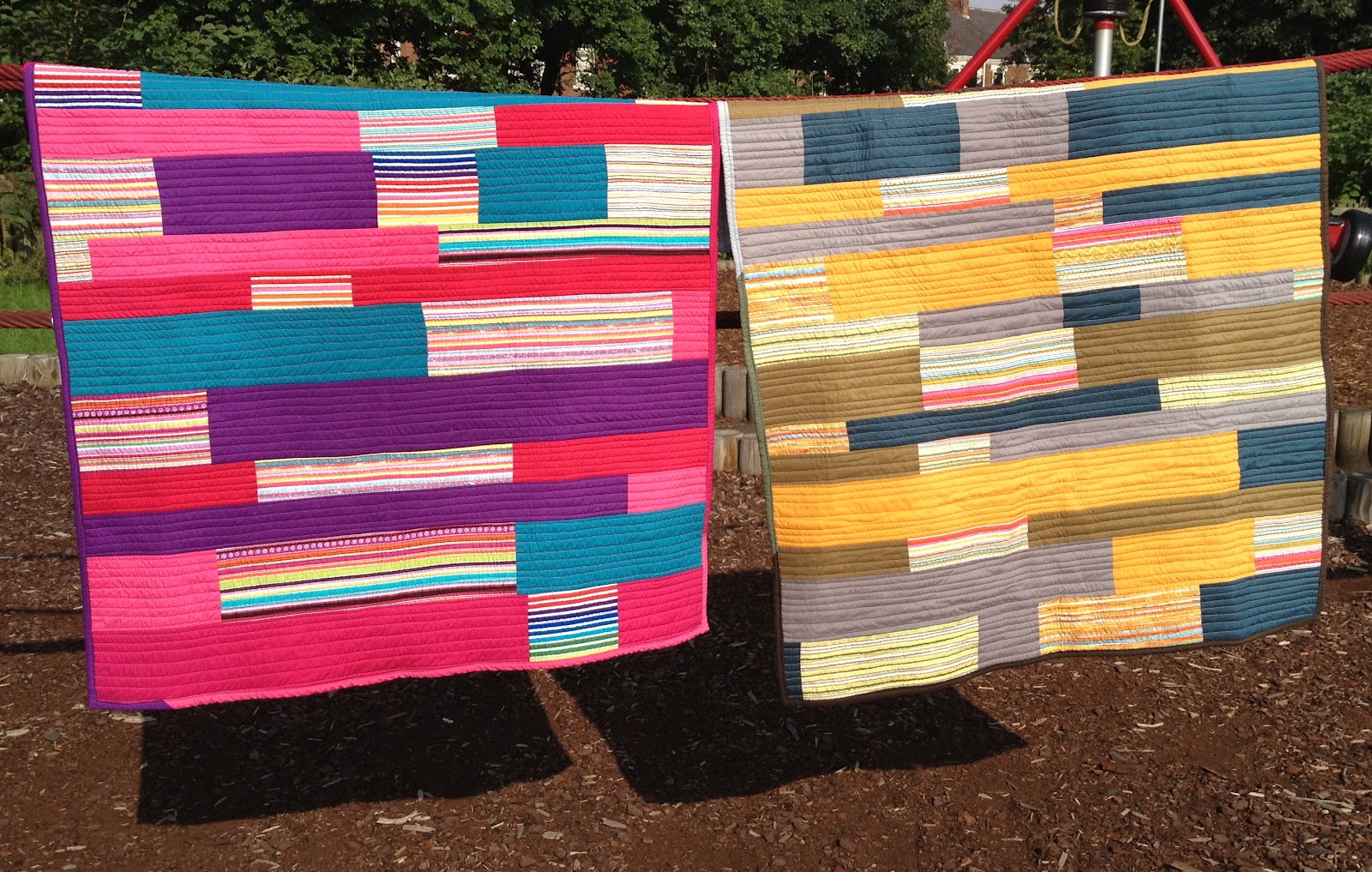 Issabella The Cat Modern stripe quilts