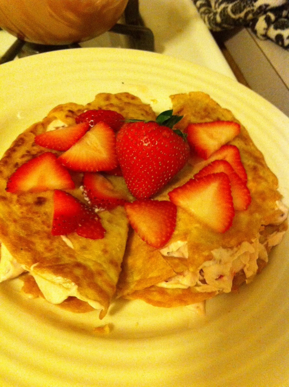 The Murderless Menu: Crepes with Strawberry/Raspberry Mascarpone Filling
