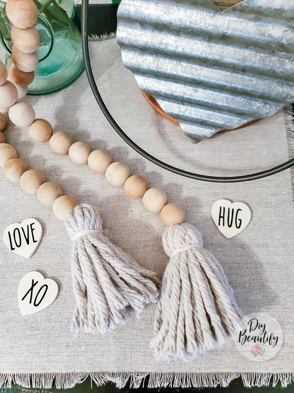 Fluffy Farmhouse DIY Tassels for Wood Bead Garland DIY Beautify Creating Beauty at Home