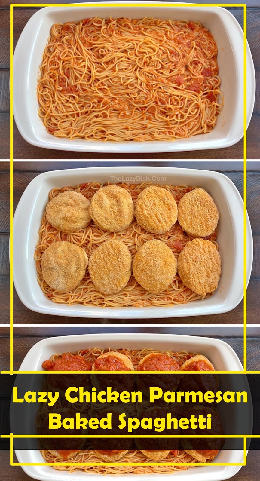 BEST RECIPE Lazy Chicken Parmesan Baked Spaghetti | Healthyrecipes-04