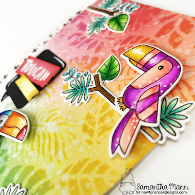 Toucan Do It Card by Samantha Mann for Newton's Nook Designs, Encouragement Card, Cards, Distress Inks, Ink Blending, Stencil, Toucans, Handmade Cards, #cardmaking #newtonsnook #distressink #inkblending