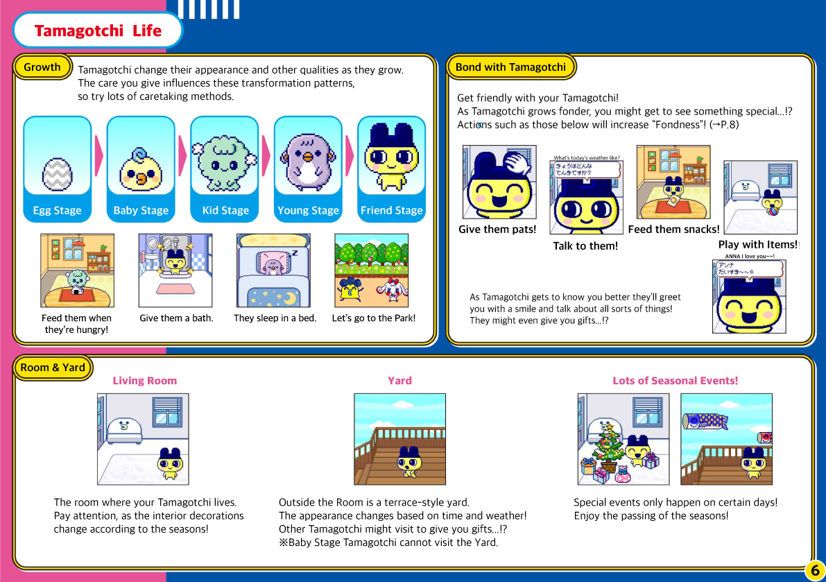 to Gotchi Garden! Tamagotchi Smart English Instruction Manual