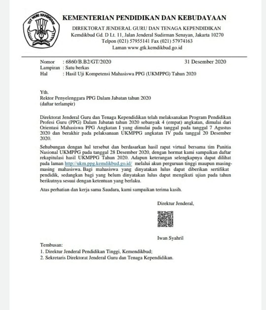 PPG Kemdikbud Hasil Uji Kompetensi Mahasiswa Retaker PPG