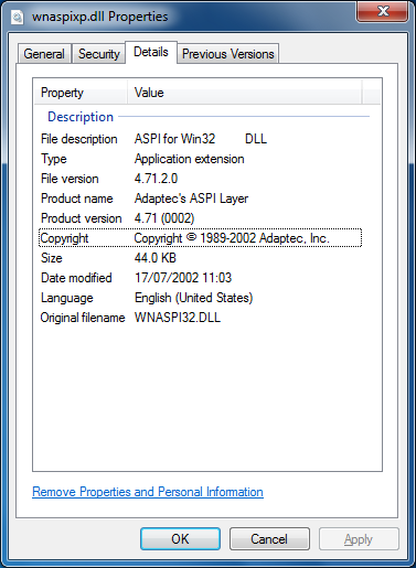 nero aspi library wnaspi32.dll
