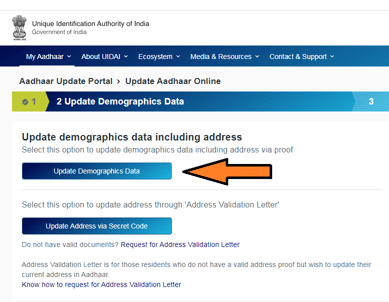 Aadhaar Card Update/Correction Online Change Name, Address, Date of Birth, Gender & Language