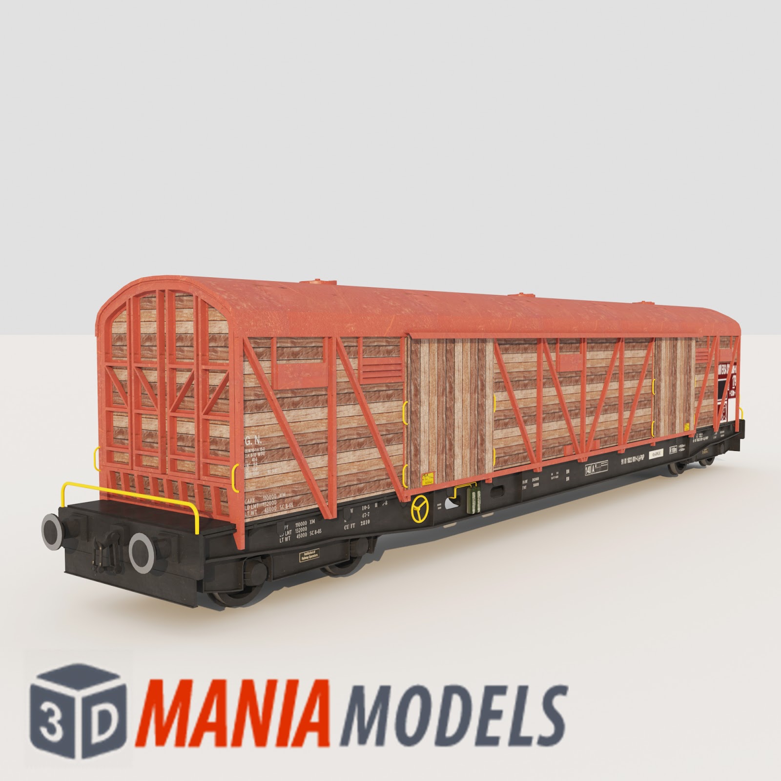 Train cargo box 3D MANIA MODELS