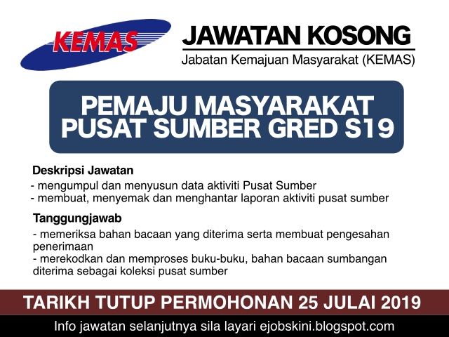 Jawatan kosong kemas 2022