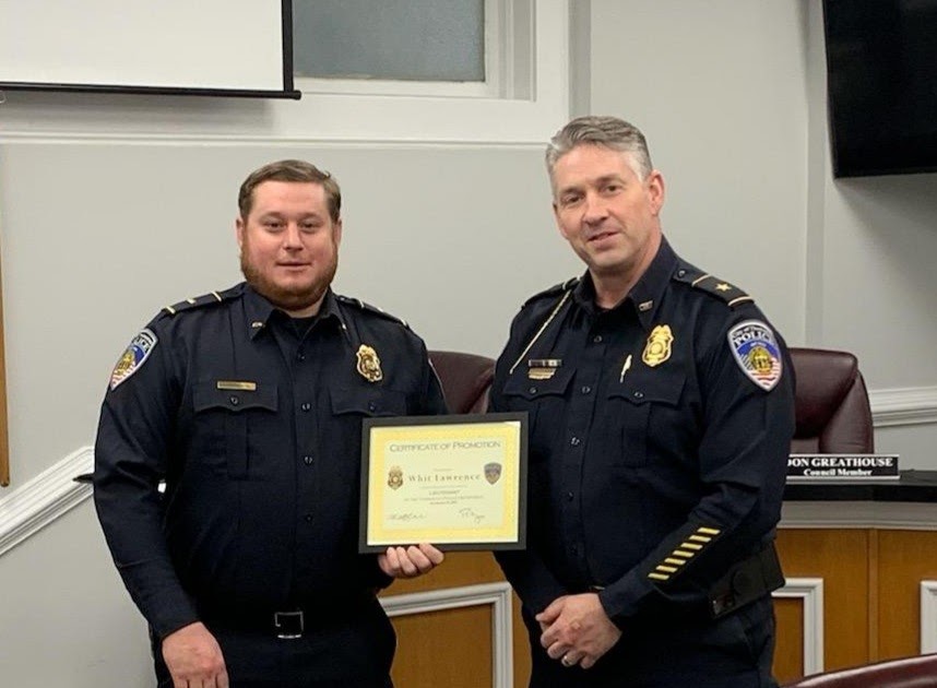 Fun101.1 Local News THOMASTON POLICE OFFICER WHIT LAWRENCE PROMOTED TO