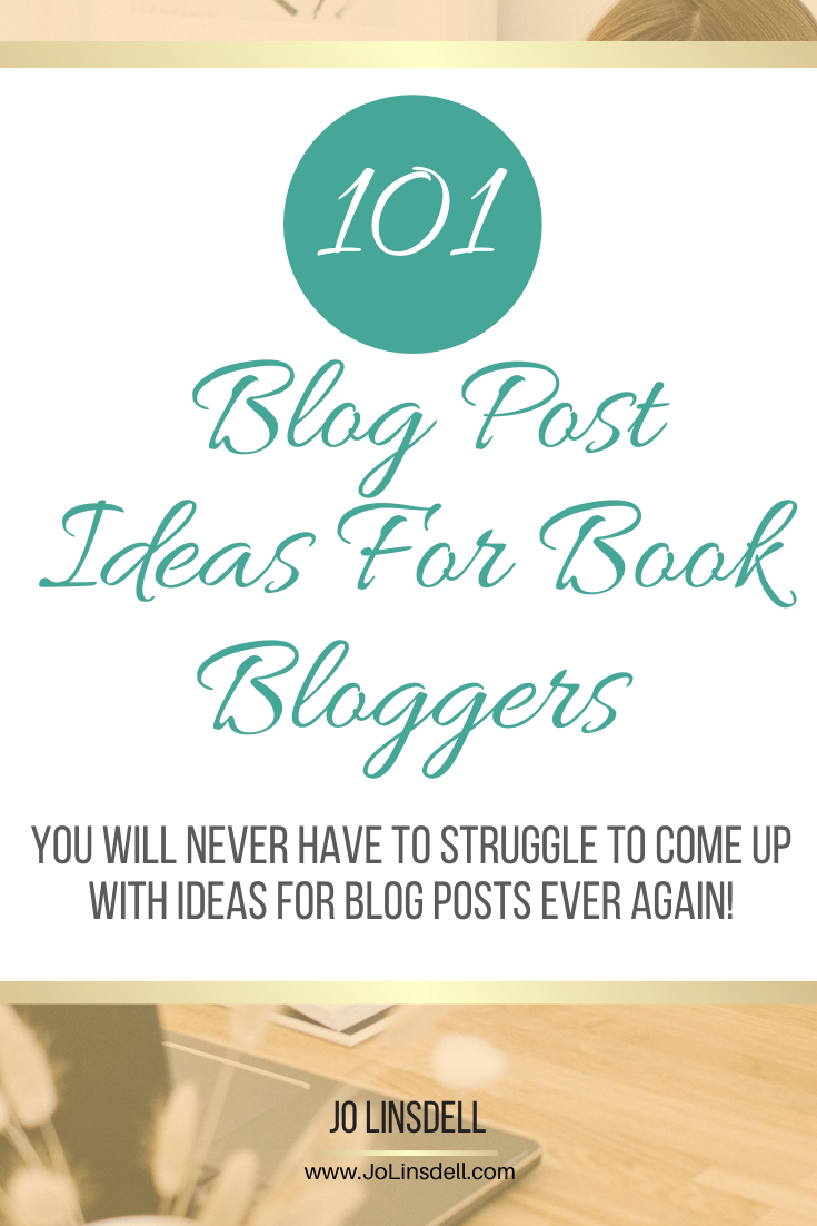 101 Blog Post Ideas For Book Bloggers. You will never have to struggle to come up with ideas for blog posts ever again!
