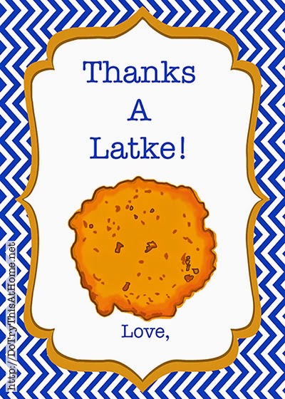 Click here to download Latke Chanukah label!