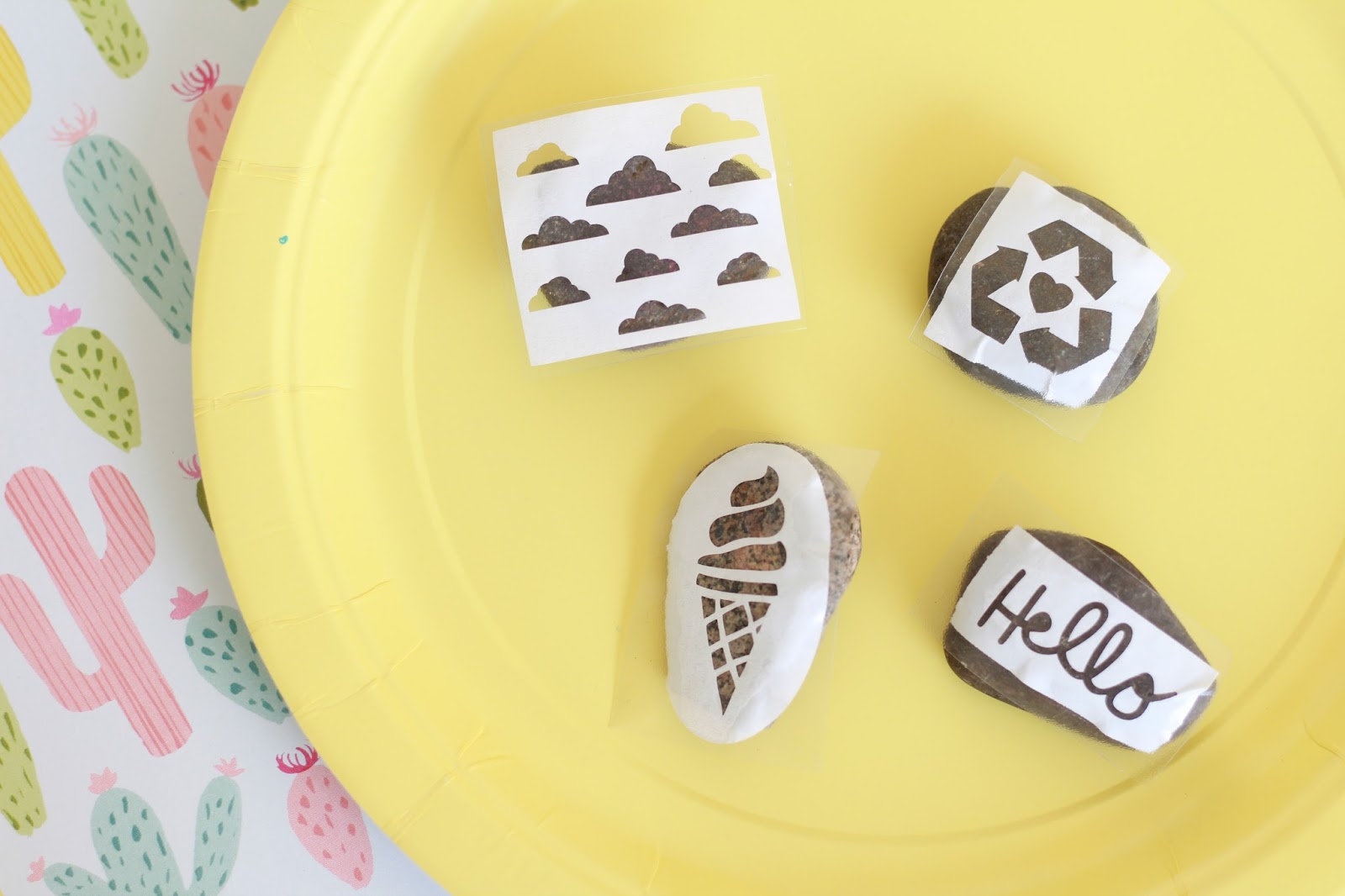 Kutie Kaira Designs Vinyl Painted Rock Stencils