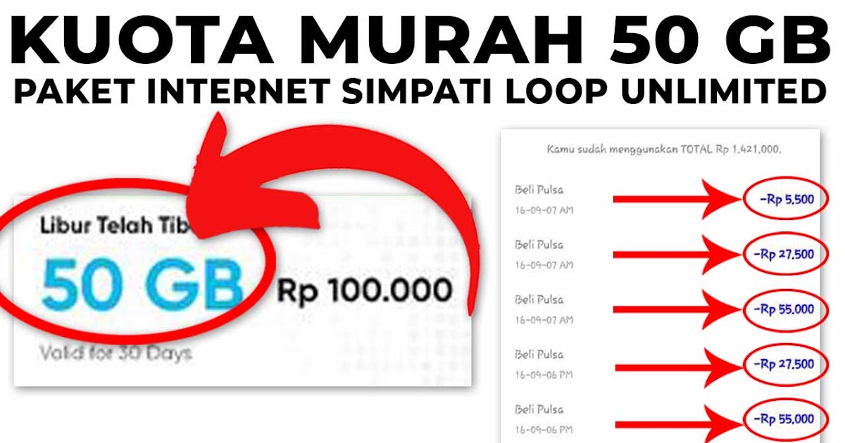 20 Paket Internet Simpati Loop Unlimited Dan Paket Internet Telkomsel Unlimited Klikdisini Id