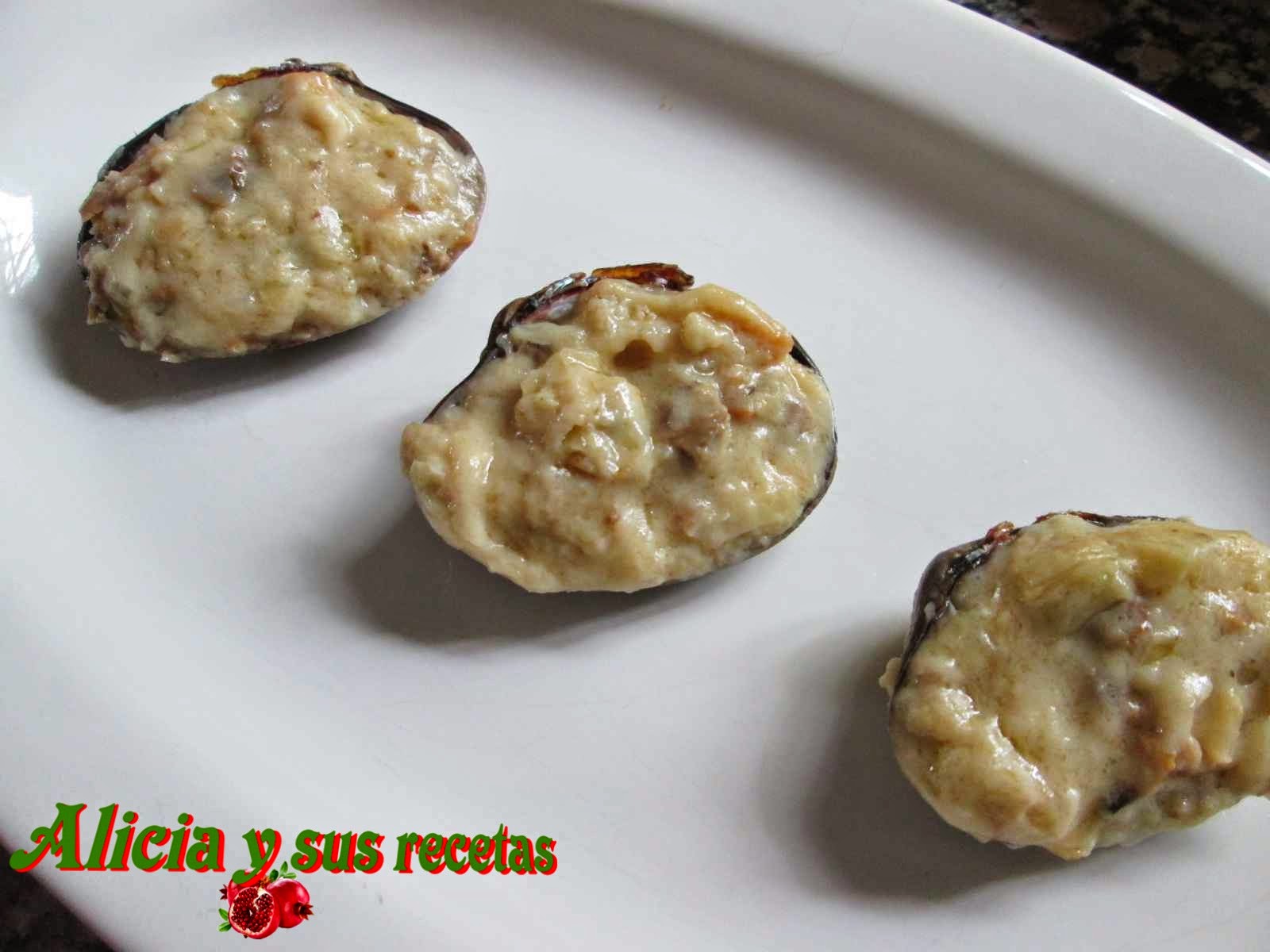 Alicia y sus recetas: ALMEJAS FINAS RELLENAS DE BECHAMEL