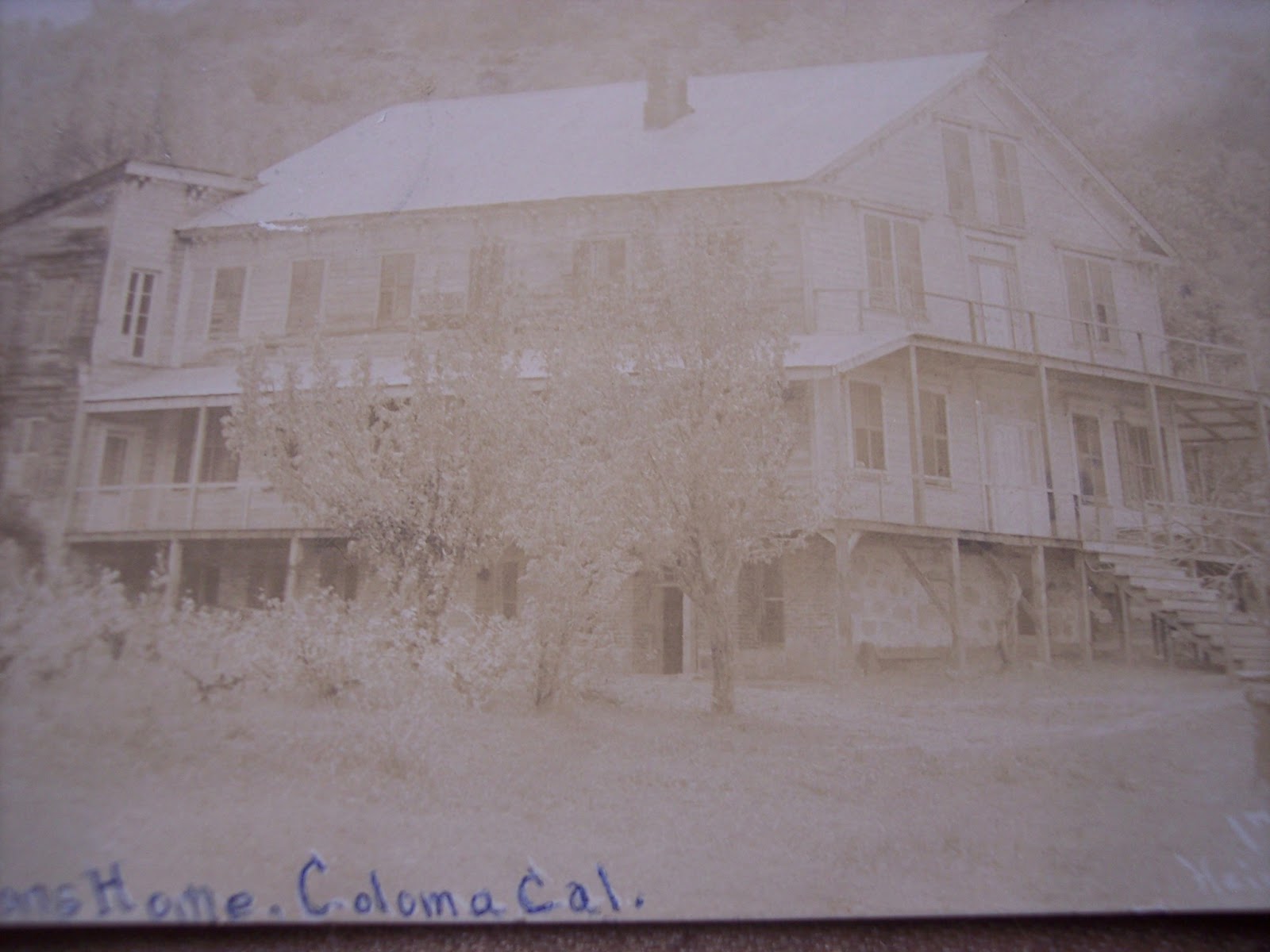 gold country girls A Visit to The Vineyard House, Coloma, California through Postcards
