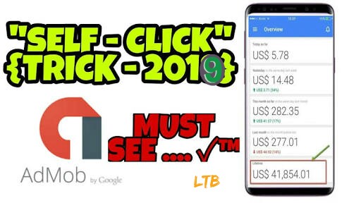 admob self click google admob trick