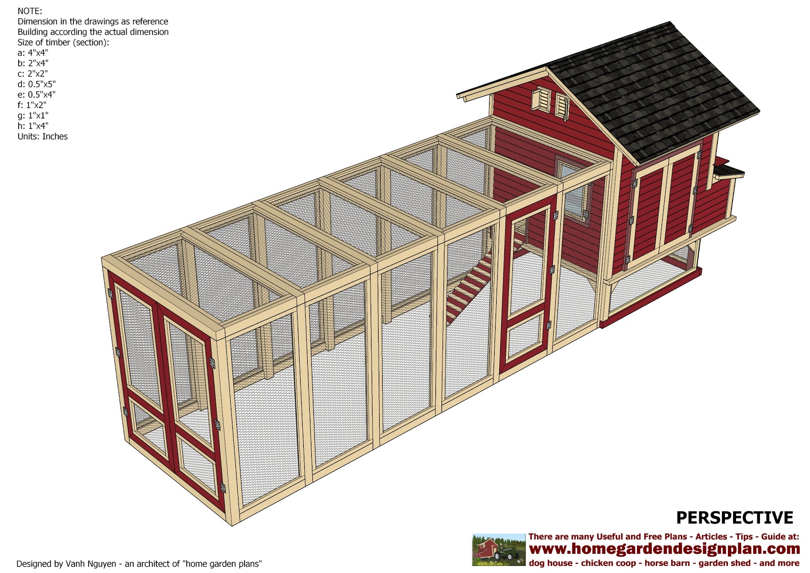 garden plans: L102 - Large Chicken Coop Plans - How to build a Chicken 