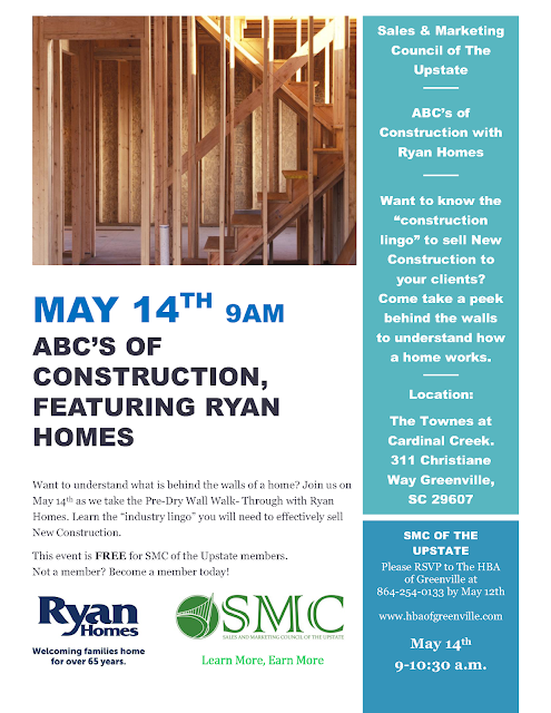 SMC Learn More, Earn More education event! ABC’s of Construction with Ryan Homes