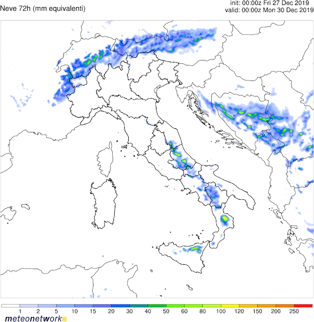 Precipitazioni nevose WRF Italia