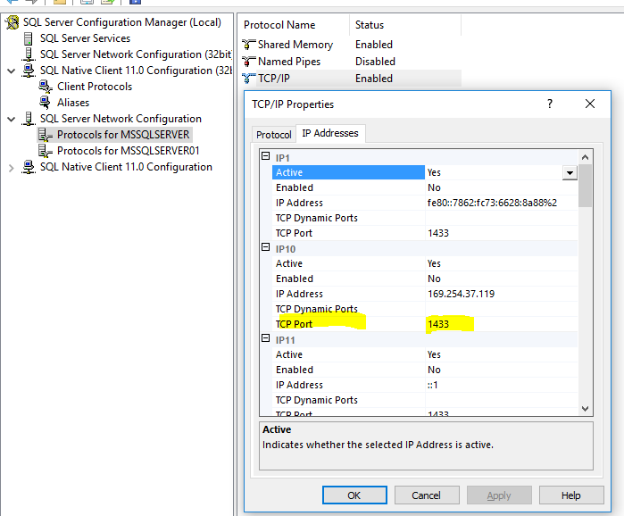 SQL/NoSQL Public Diary How to find port on which SQL Server is running?