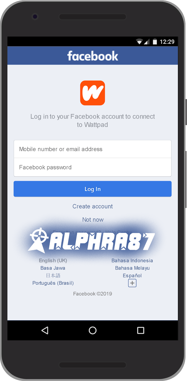 Cara mendaftar Wattpad Tanpa Email lewat HP Android ALPHRA87