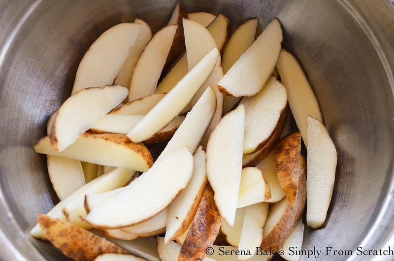 Drained Potato Wedges.