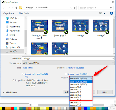 Cara Save File CorelDraw Agar Bisa Dibuka Disemua Versi
