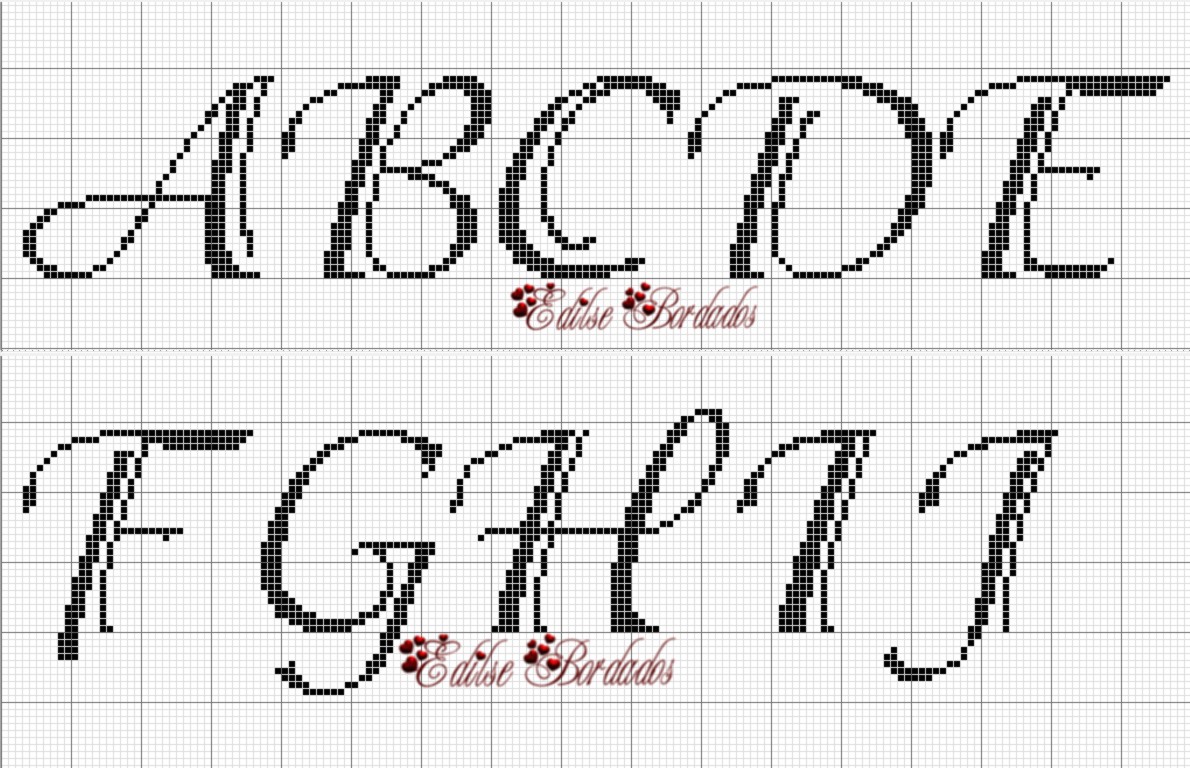 Edilse Bordados: Monograma em ponto cruz!!!