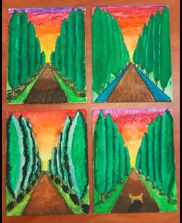 Ms Arce Lindsay S Art Class 5th Grade One Point Perspective