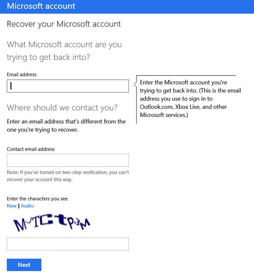 Microsoft-account herstellen