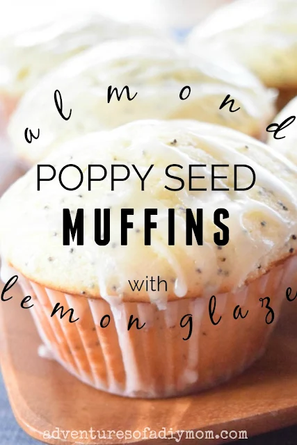 poppy seed muffins on a tray