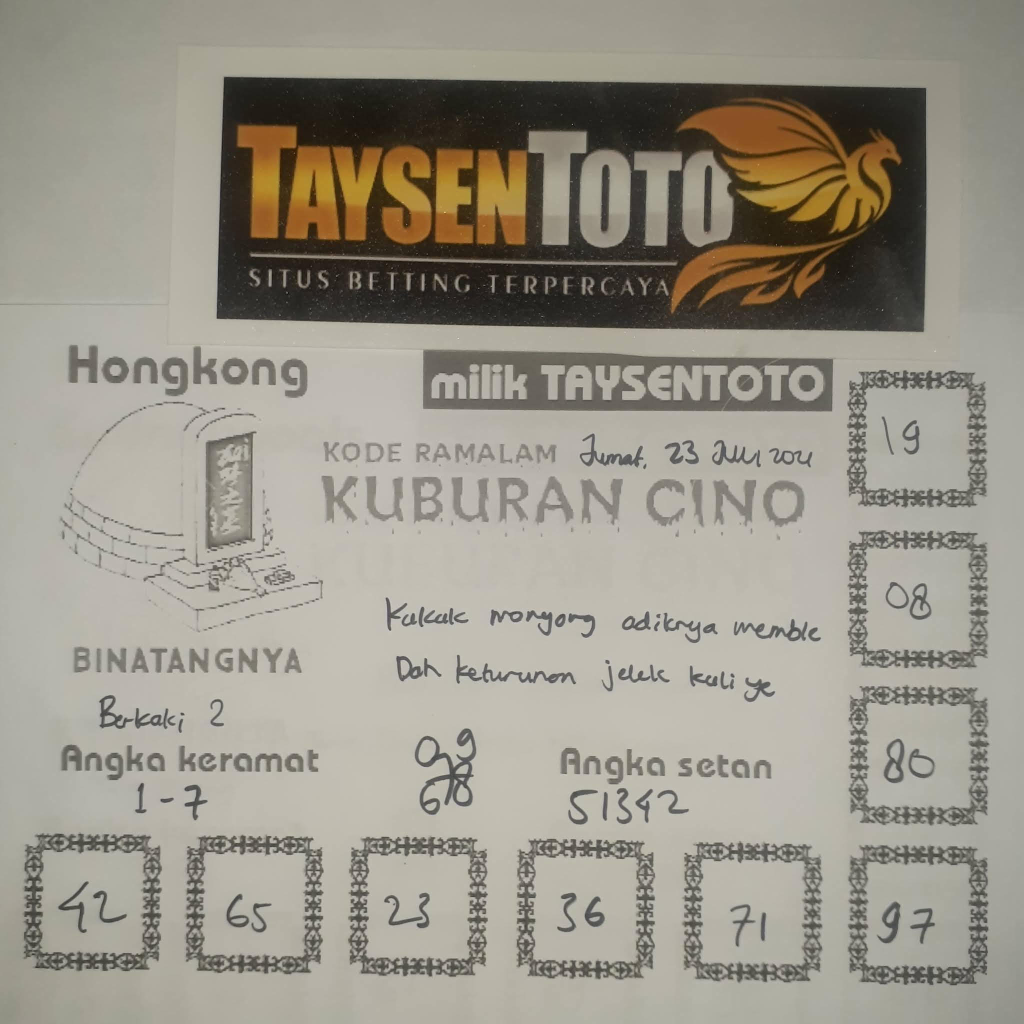 syair nyi plered hongkong jumat 23 juli 2021 SYAIR NYI