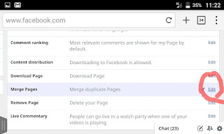 Facebook Duplicate Page Merge