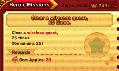 Team Kirby Clash Deluxe heroic missions clear a wireless quest 25 times