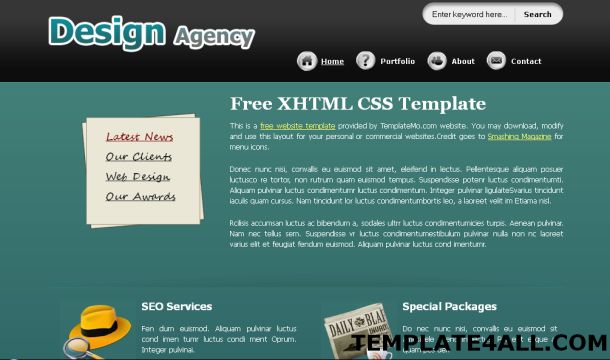 Design Agency Portfolio Green CSS Template