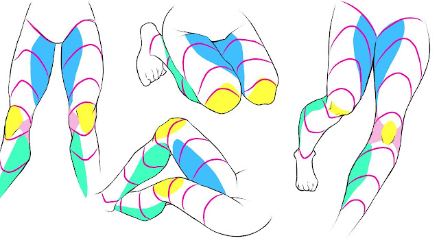 Draw legs at various angles