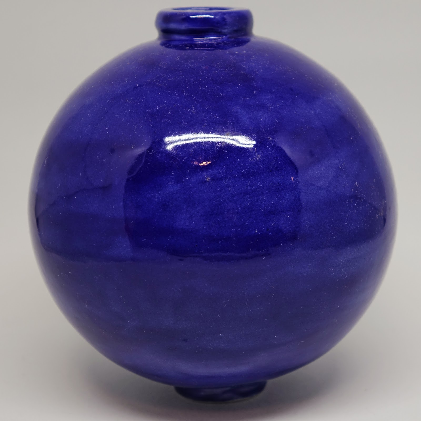 Vintage Ceramic Pottery Lightning Rod Ball COBALT BLUE eBay