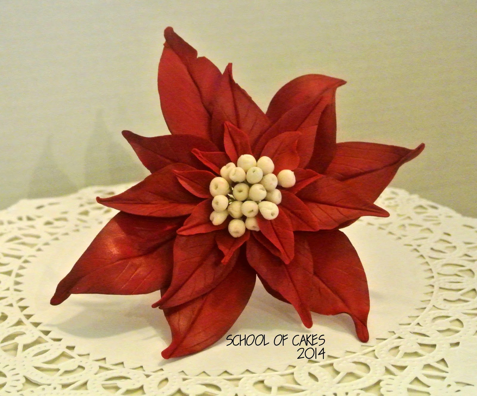 School of Cakes POINSETTIA TUTORIAL