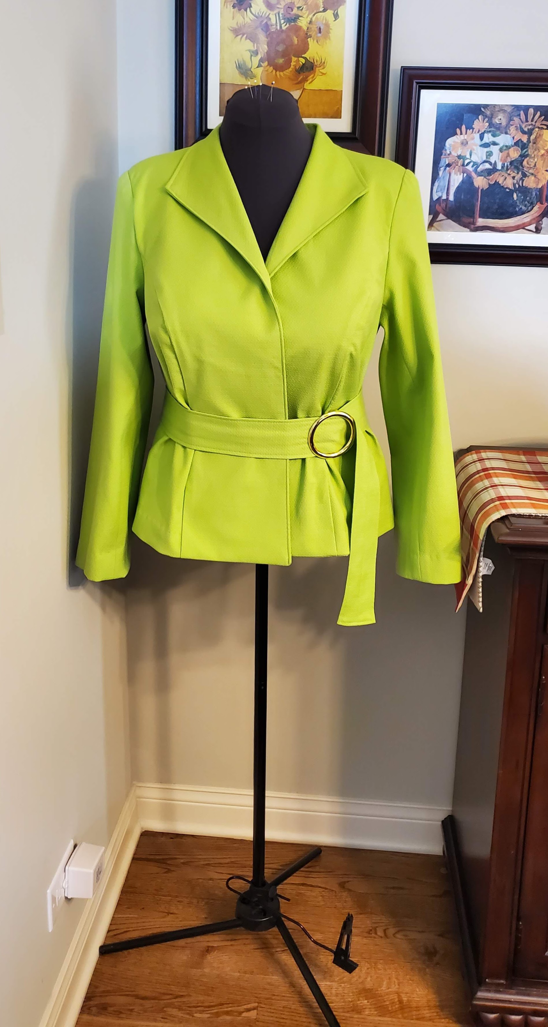 The Mahogany Stylist Bold New Lime Green Jacket with McCall 5668