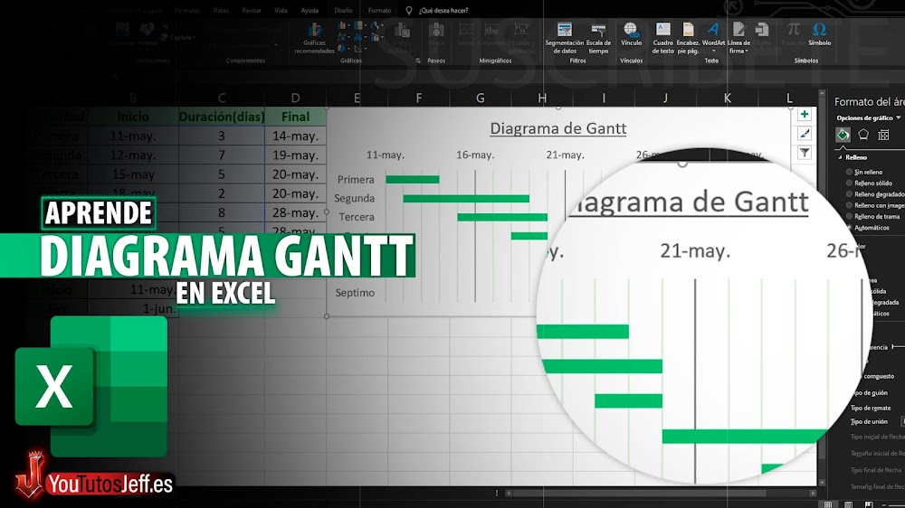 Como Hacer un Diagrama de Gantt o Cronograma Utilizando los Gráficos en Excel