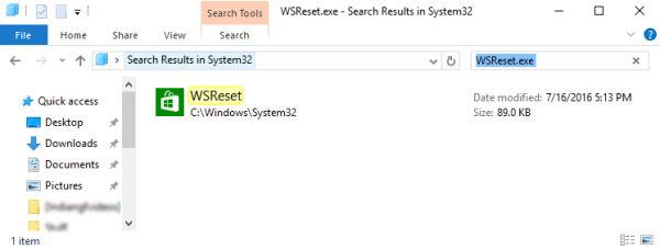 Windows Store resetten