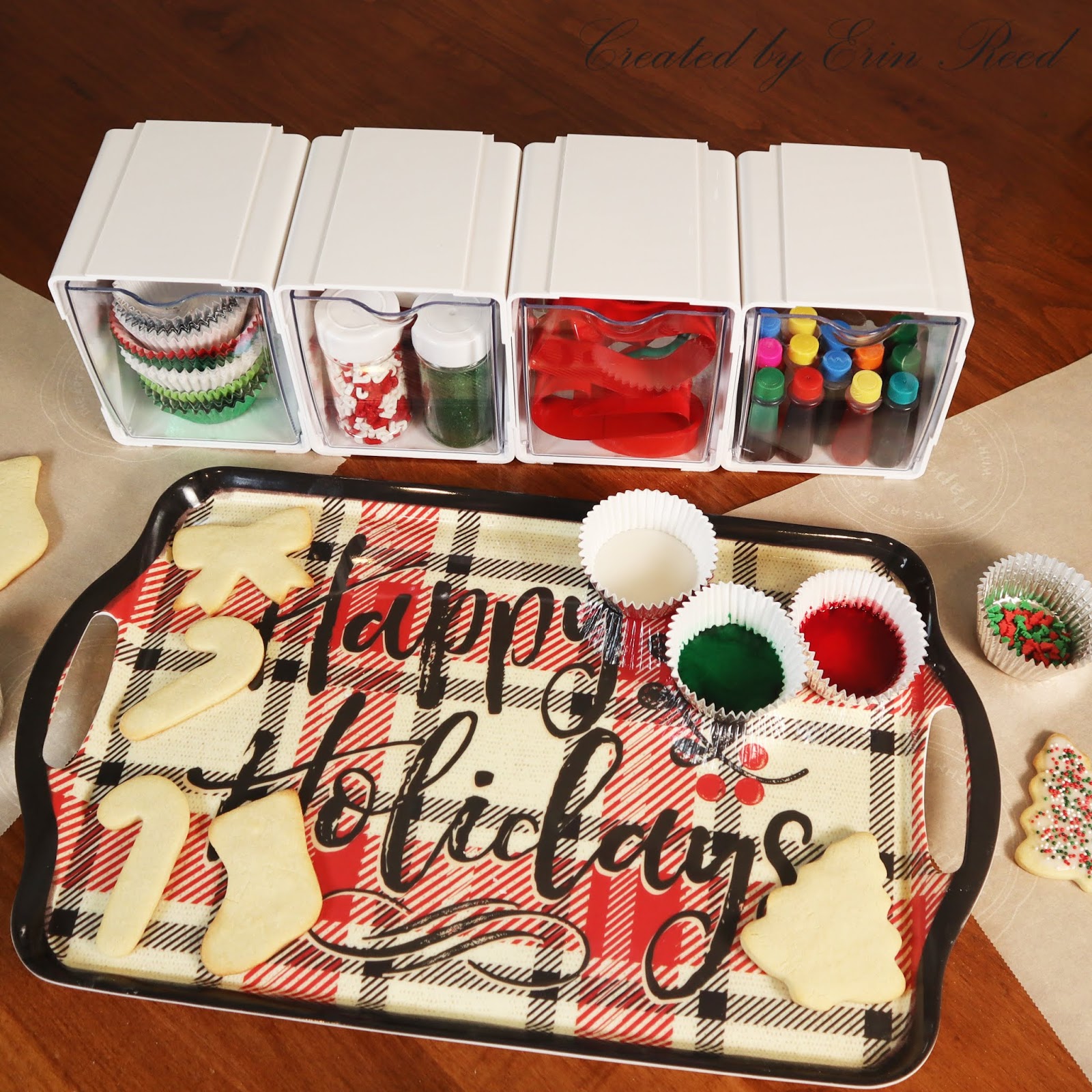 Erin Reed Makes Christmas Cookie Decorating Supply Storage & Organization