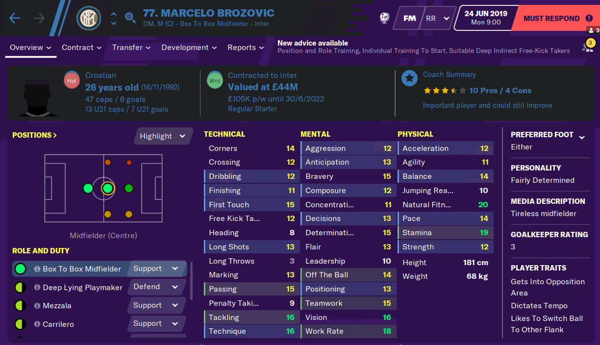 FM20 Team Guide - Marcelo Brozovic FM20 Team Guide - Marcelo Brozovic