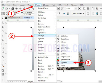 Membuat Tepi Foto Gelap (Efek Vignette) di CorelDraw