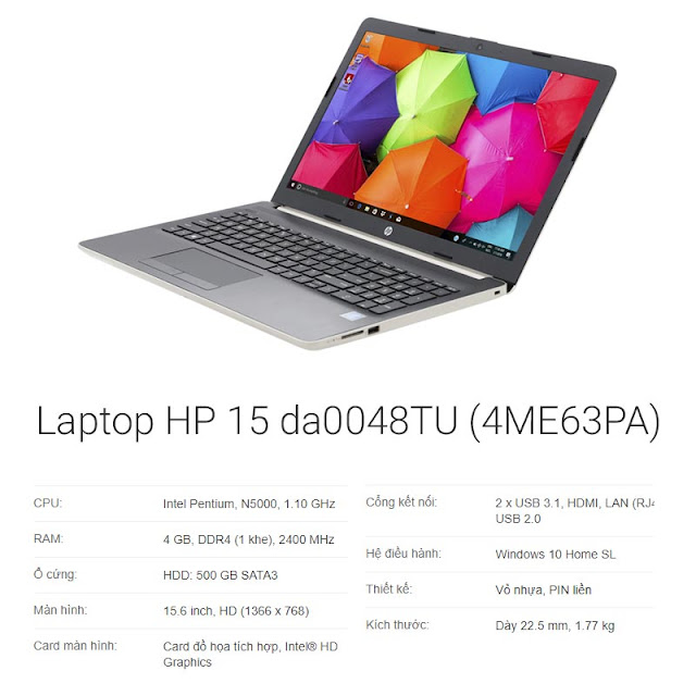 laptop HP 15 da0048TU (4ME63PA)
