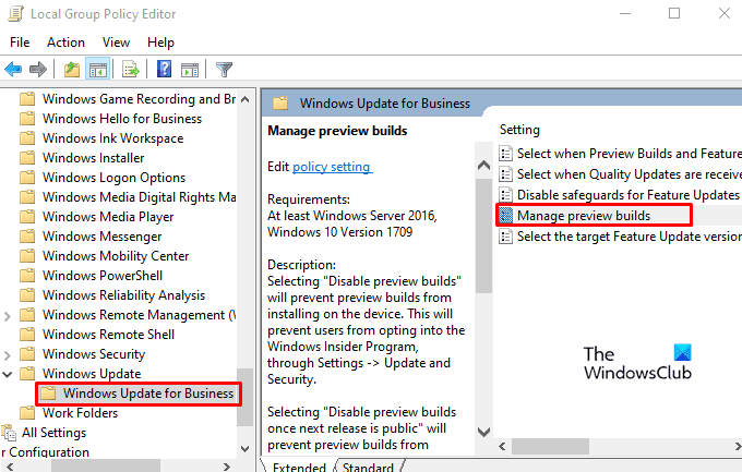 Comment désactiver les paramètres du programme Windows Insider dans Windows 10