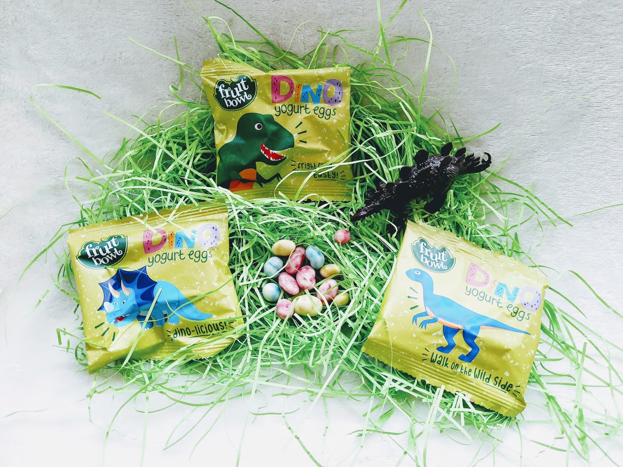 Dino Yogurt Eggs From Fruit bowl! — Rice Cakes and Raisins